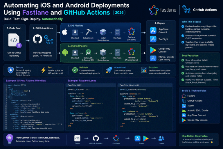 Automating iOS and Android Deployments Using Fastlane and GitHub Actions