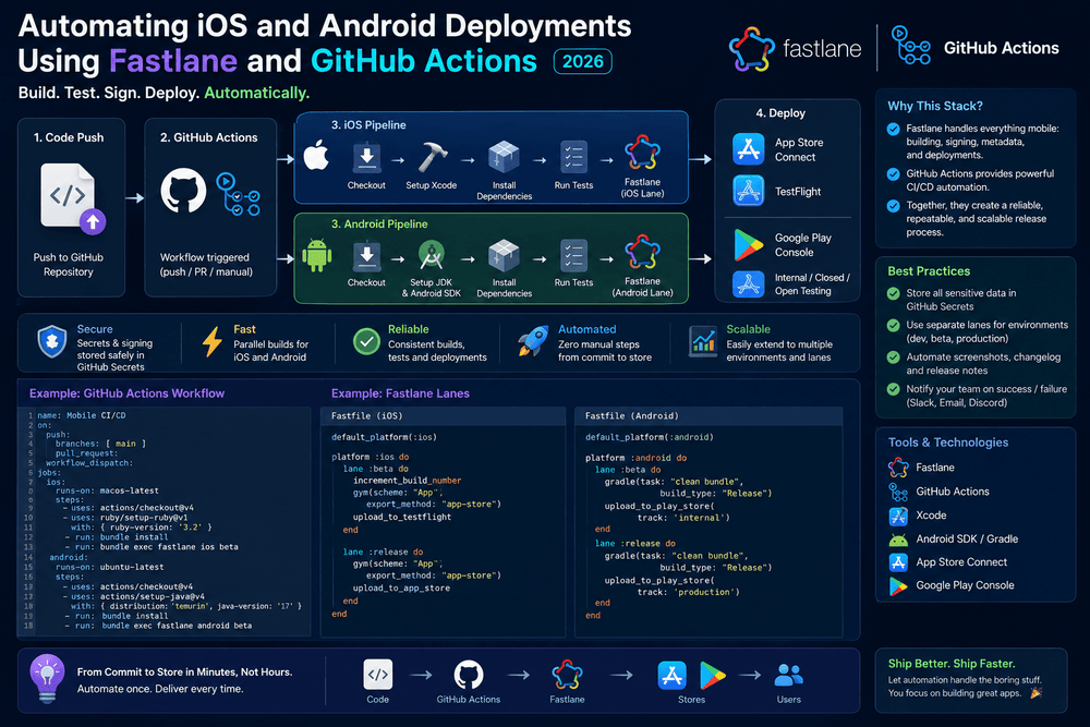 Automating iOS and Android Deployments Using Fastlane and GitHub Actions
