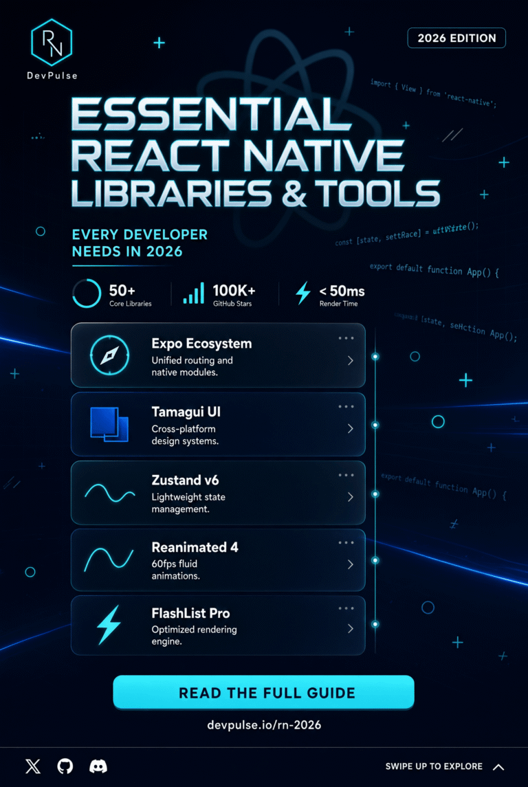 Essential React Native Libraries and Tools Every Developer Needs in 2026