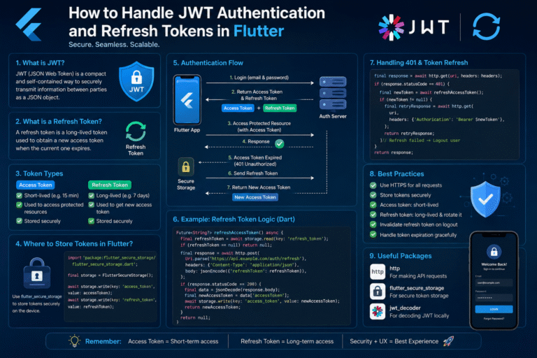 How to Handle JWT Authentication and Refresh Tokens in Flutter