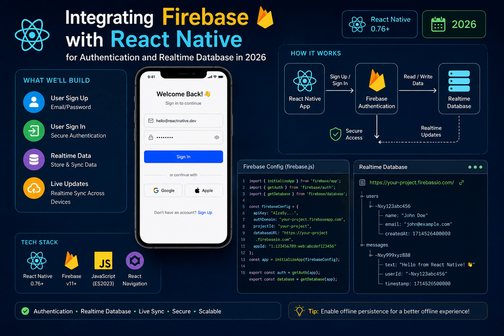 Integrating Firebase with React Native for Authentication and Realtime Database in 2026